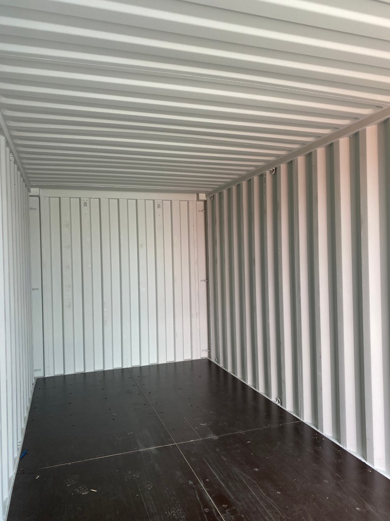 the inside of a shipping container